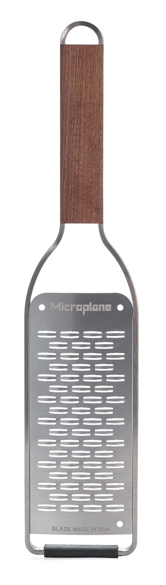 Microplane grater two-way cutting edge metal handle
