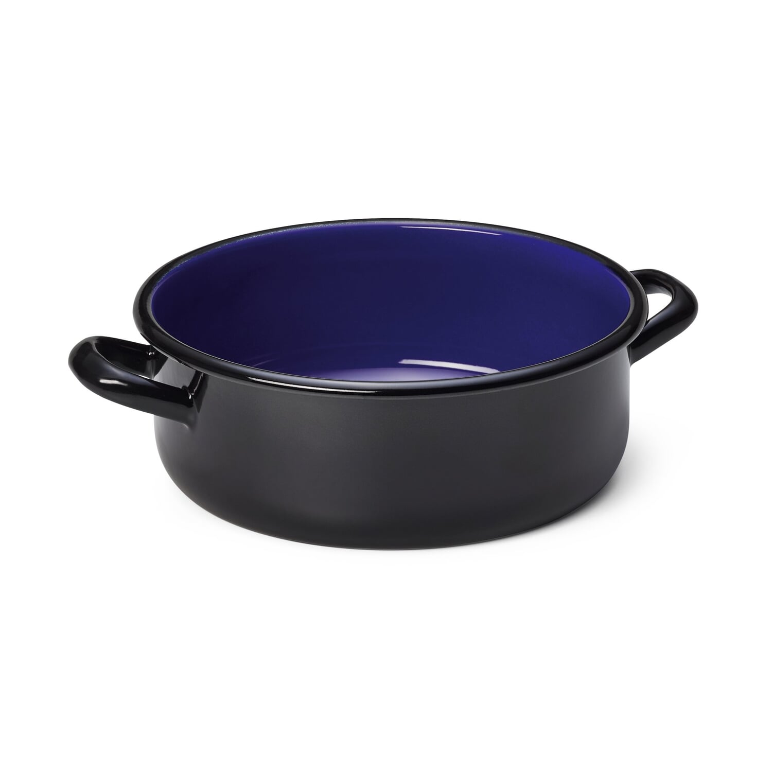 Riess Classic Blanc Casserole haute avec bord chromé 22cm 6 litres sans couvercle