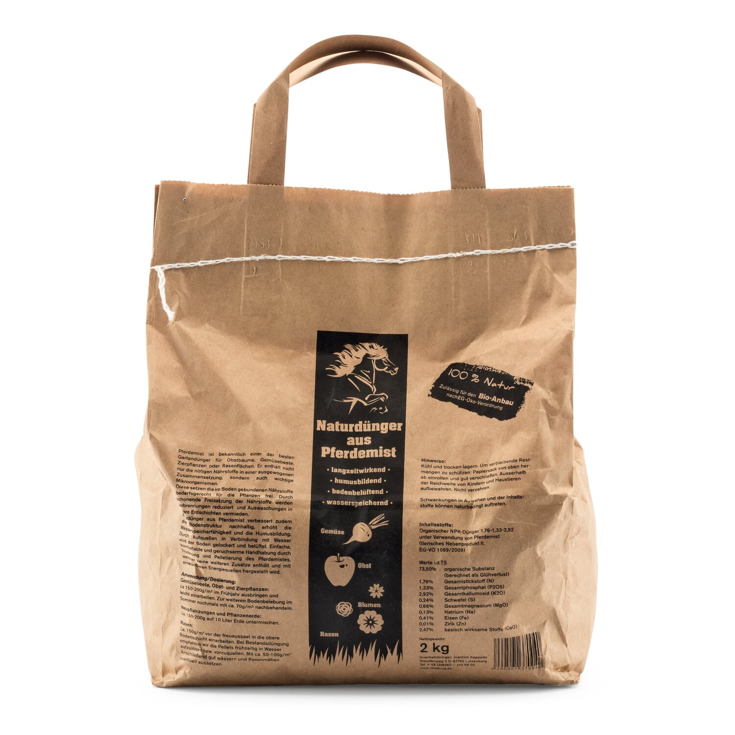 Naturdünger aus Pferdemist, 2-kg-Papiertüte | Manufactum