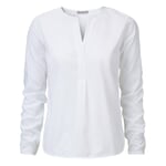 Ladies slip blouse cotton White