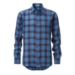 Manufactum Herrenhemd Leinen Blau kariert