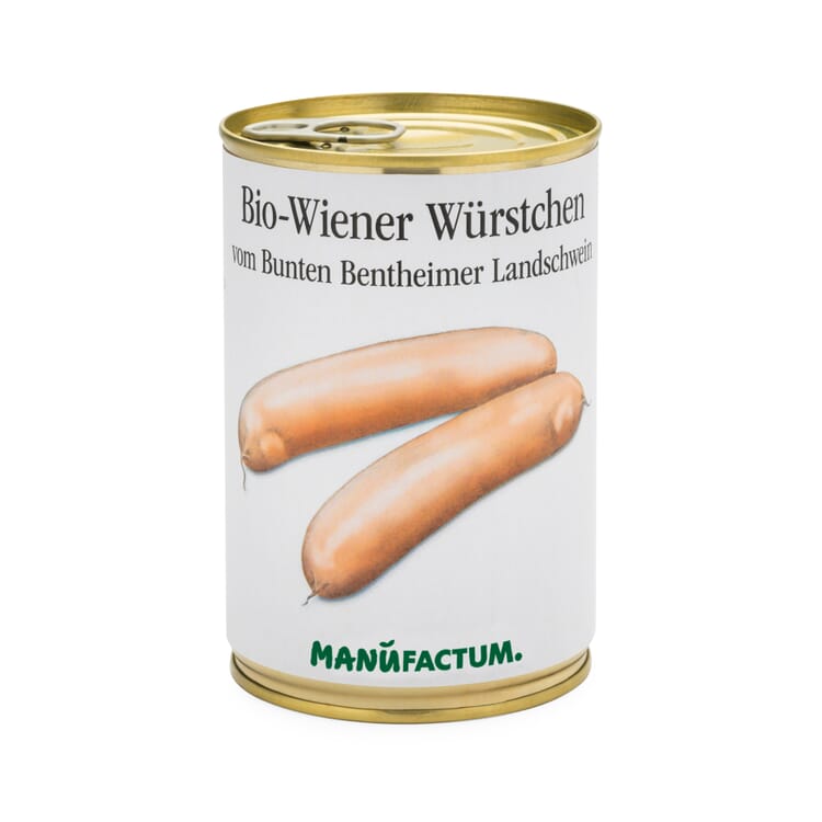 Saucisses viennoises bio de porc bigarré Bentheimer Landschwein