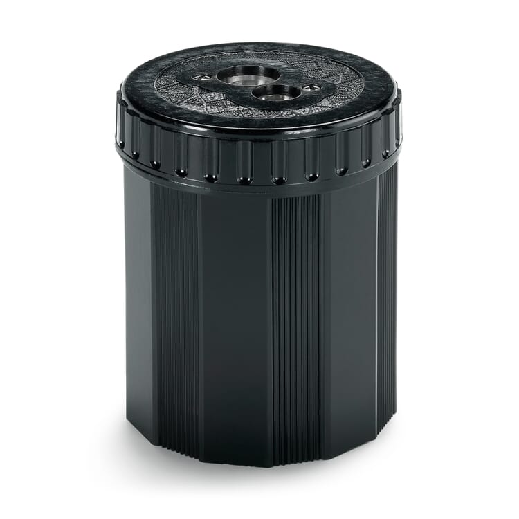 Scatola per temperino doppio Dux Duroplast, Nero