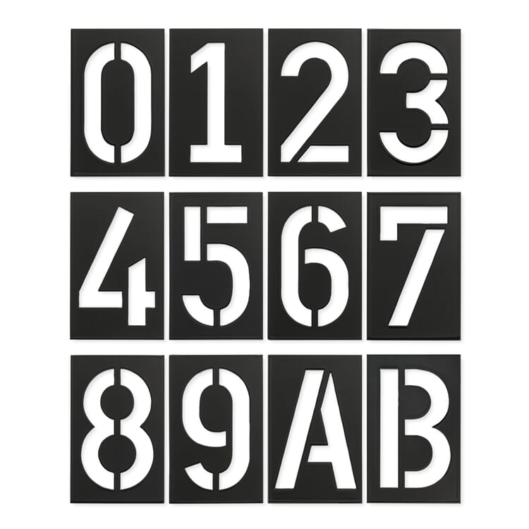 Numero civico Spiekermann Industrial, Nero grigio