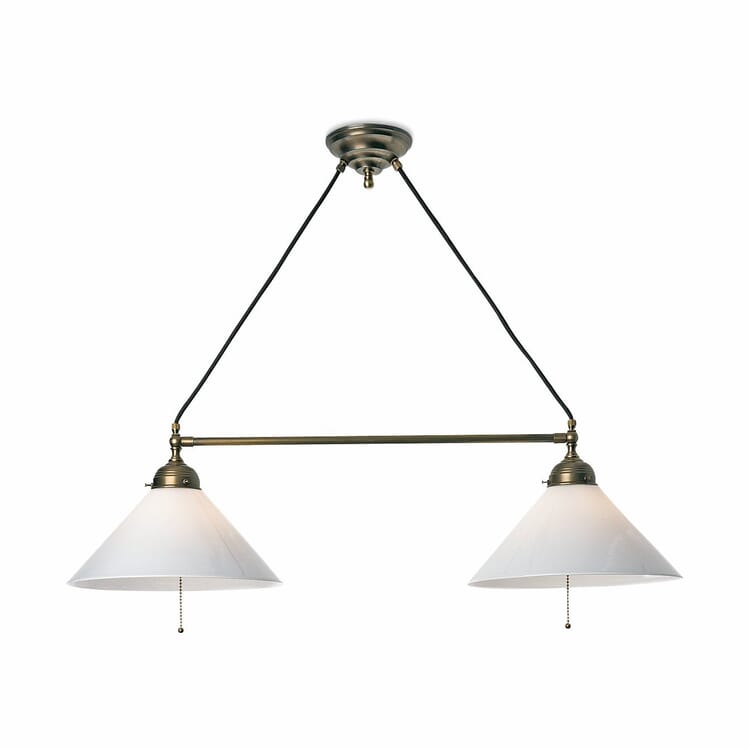Dobbelt loftslampe i messing