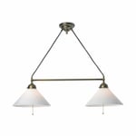 Double ceiling light brass