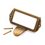 Label frame with handle brass