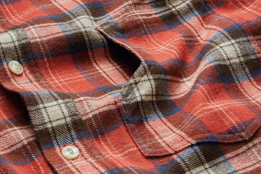 Chemise Roamer 1937 Rouge à carreaux, vue détaillée