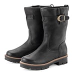 Demi-botte femme doublée cuir de vachette Noir