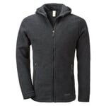 Men’s Sports Jacket Made of Merino Fleece by Engel Black melange