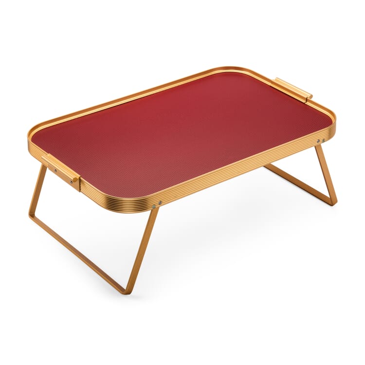 Bed tray aluminum foldable, Wine red