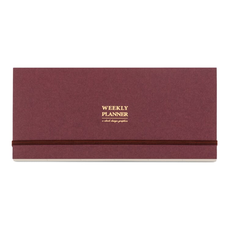 Ugeplanlægger i liggende format, Rød