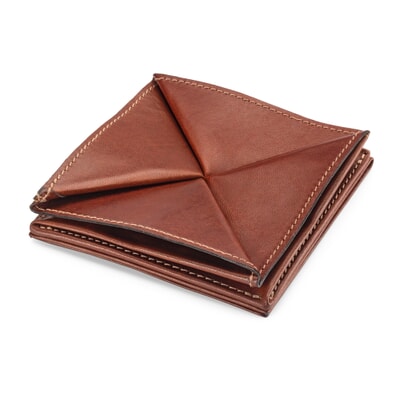 Portefeuille en Cuir Pour Hommes - FUNMOON - Pliable - Marron - Hipster Portefeuille en Cuir Pour Hommes - FUNMOON - Pliable - Marron - Hipster