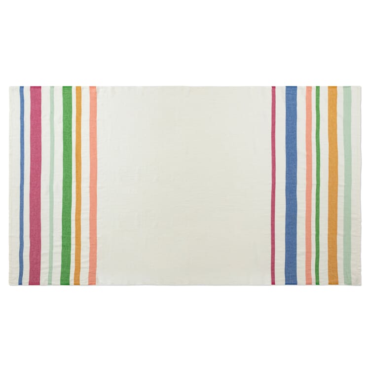 Tablecloth with Colored Stripes, 150 × 260 cm
