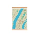 Magnetic Picture Rail Made of Oak Wood Width 42 cm