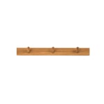 Coat Hook Bar Made of Oak Wood 3 Hooks