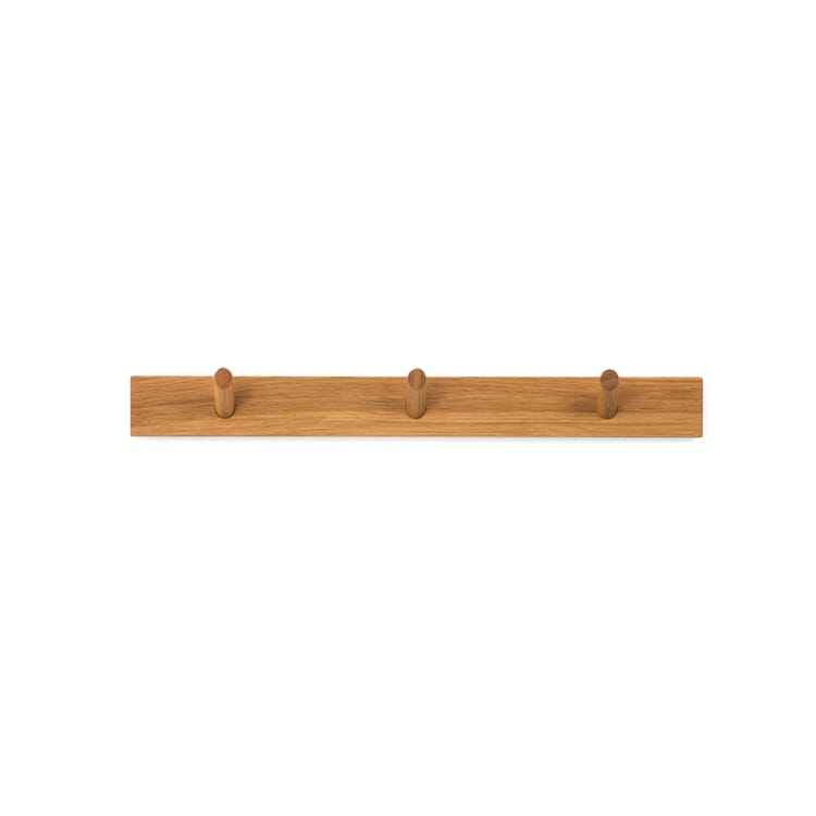 Perchero madera roble, 3 Ganchos