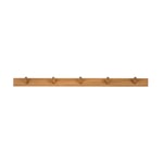 Perchero madera roble 5 ganchos