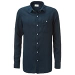 Knowledge Cotton Apparel Herren-Leinenhemd Marine