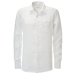 Knowledge Cotton Apparel Herren-Leinenhemd Weiß