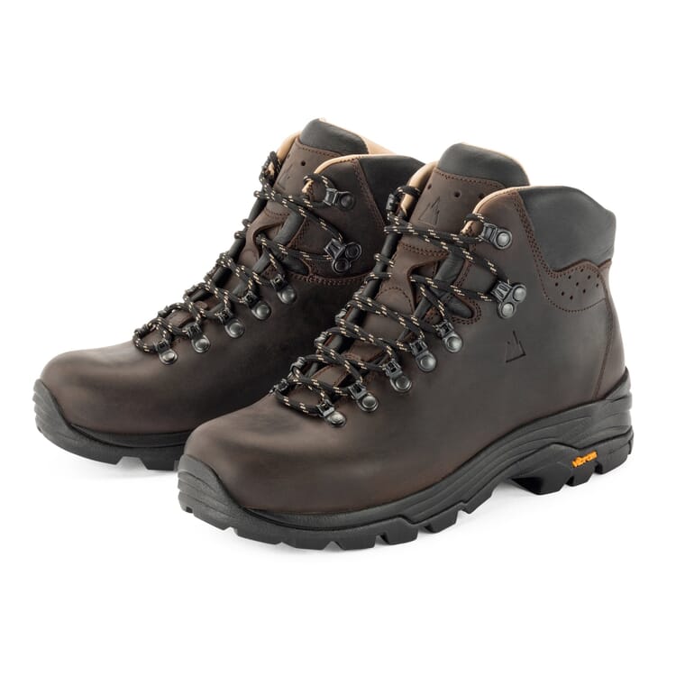 Chaussure de randonnée en cuir de vache, Marron foncé