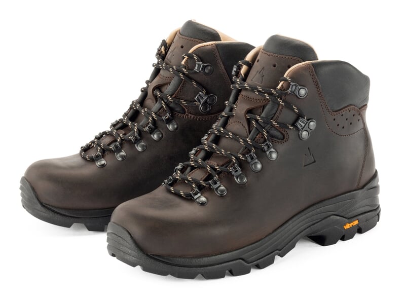 Cow Leather Hiking Shoe Dark brown