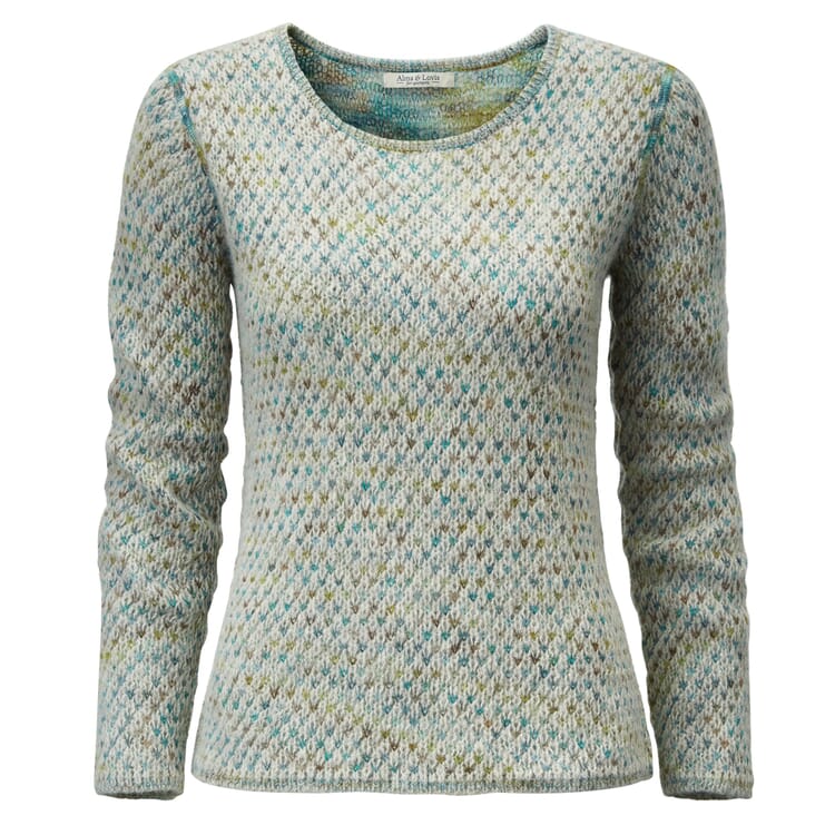 Pull-over femme en alpaga, Multicolore