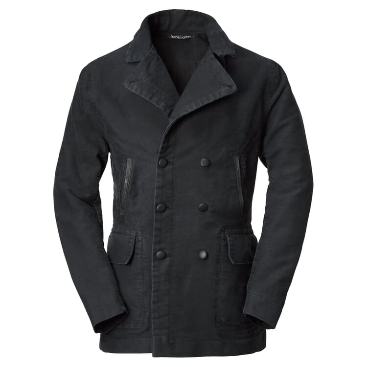 Hannes Roether Men's Jacket Double Breasted, Black