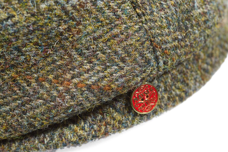 Casquette homme Harris-Tweed Marron chiné, vue détaillée