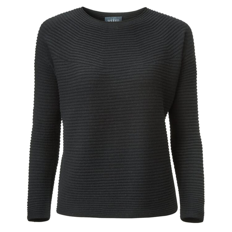 Women’s Sweater Prolongated Garter Stitch, Black