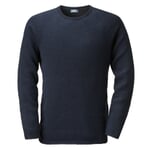 Seldom Herrenpullover Reiskornoptik Blau