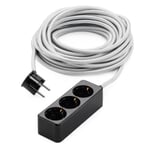 3-Outlet Powerstrip Silver-Coloured