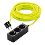 Socket with textile cable Neon yellow