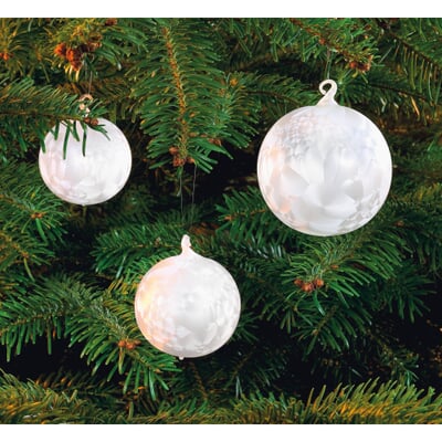 Krebs Lauscha - Adornos navideños Krebs Laucha: 4 teddyberen van glas voor de kerstboom (4