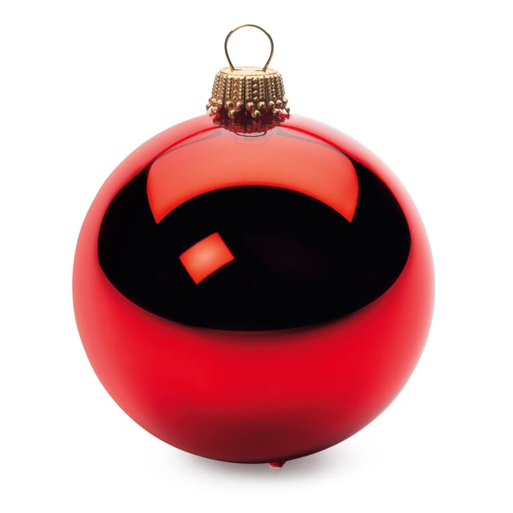 Lauscha Christmas Balls in Red, Ø 6 cm (6 pieces)