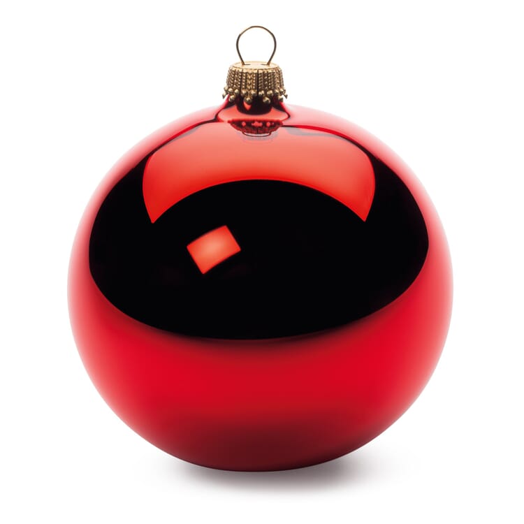 Lauscha Christmas Balls in Red, Ø 8 cm (4 pieces)