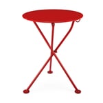 Folding Bistro Table Made of Steel Red