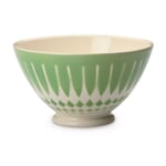 Ceramic Latte Bowl Large Diamond/Green