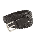 Ceinture tressée Noir