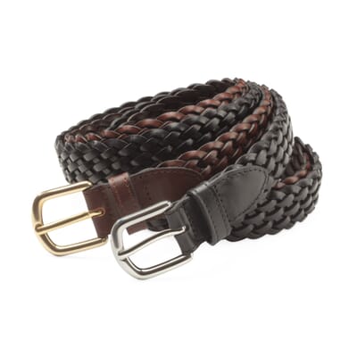Black Leather - Braided Belt | SPIER & MACKAY