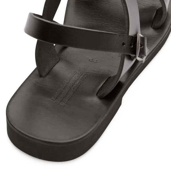 Benedictine men sandals Black, close-up