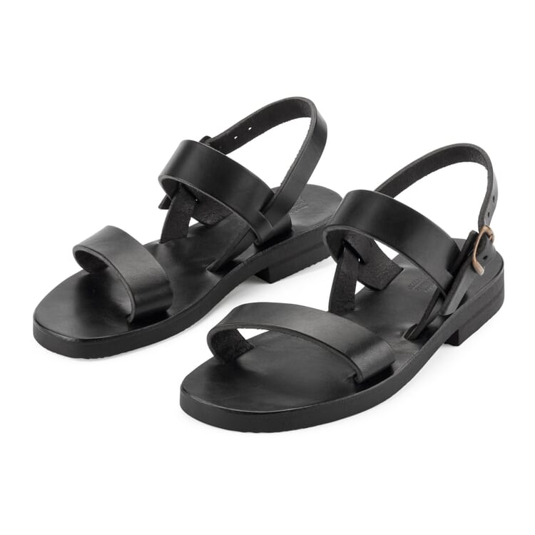 Benedictine dames sandaal, Zwart