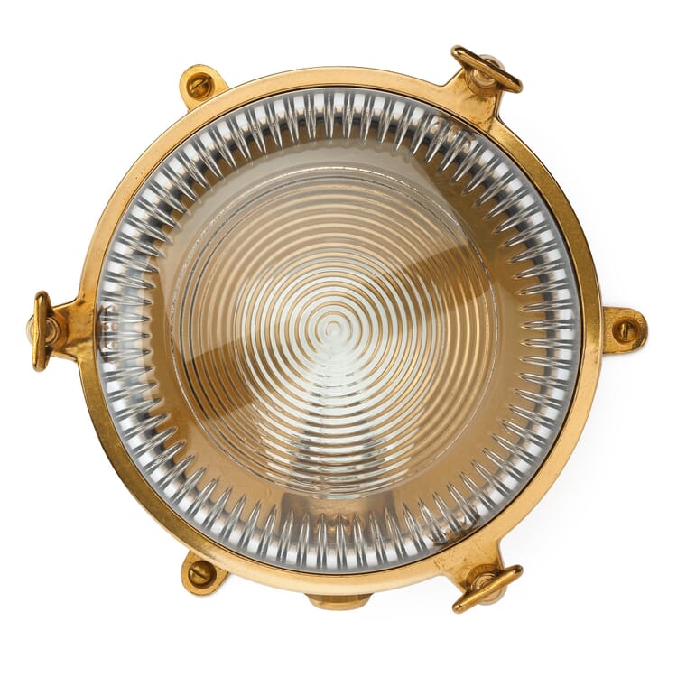 Round Brass Wall and Ceiling Luminaire