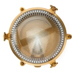 Væg- og loftslampe i rund støbt messing