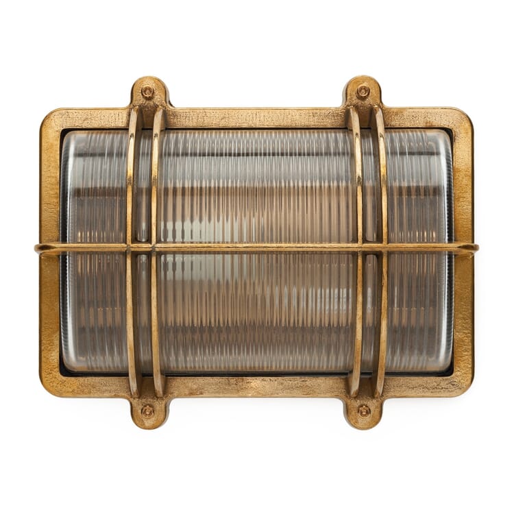 Rectangular Brass Wall and Ceiling Lamp