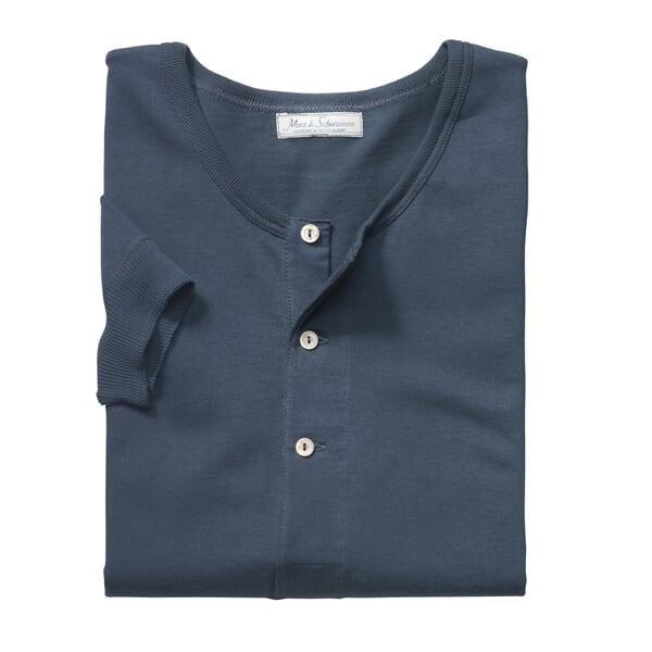 Herrenshirt Jersey Halbarm Dunkelblau