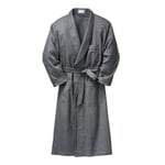Herregårdsfrakke i flannel Anthracite