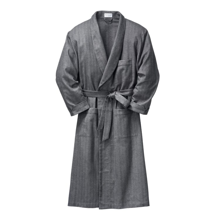 Men’s Flannel Housecoat, Anthracite