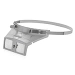 Lupa binocular de diadema con lentes de cristal