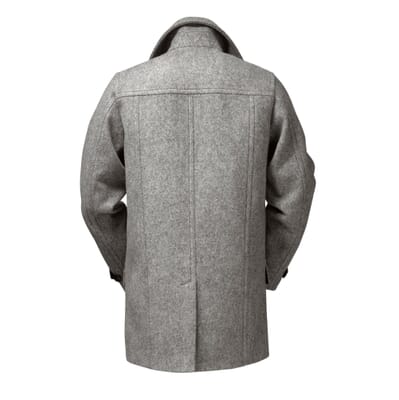 Men jacket Schladminger Loden, Gray Melange with dark speckles